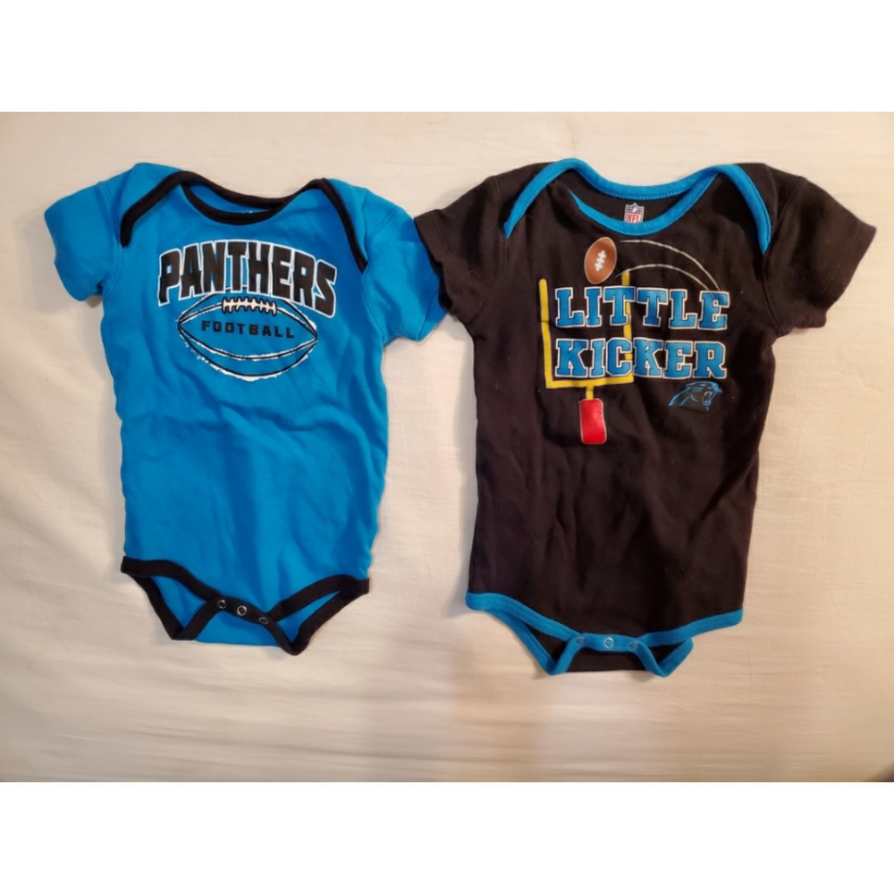 Set of Two - Carolina Panthers 24M Onesies